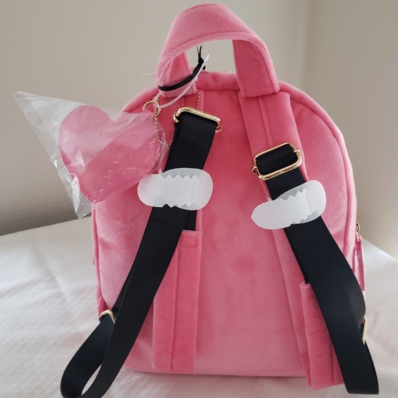 Juicy Couture Velour Pink Lemonade Big Spender Mini Backpack NWT - Picture 2 of 16